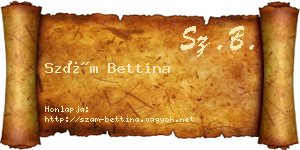 Szám Bettina névjegykártya