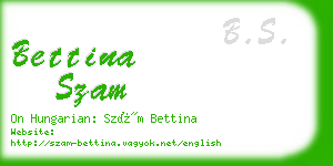 bettina szam business card